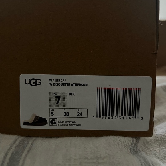 UGG Black Disquette Atherson Slippers - Picture 3 of 3